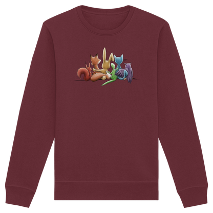 Regenbogen Tiere für Freundschaft, Toleranz und Vielfalt - Organic Basic Unisex Sweatshirt