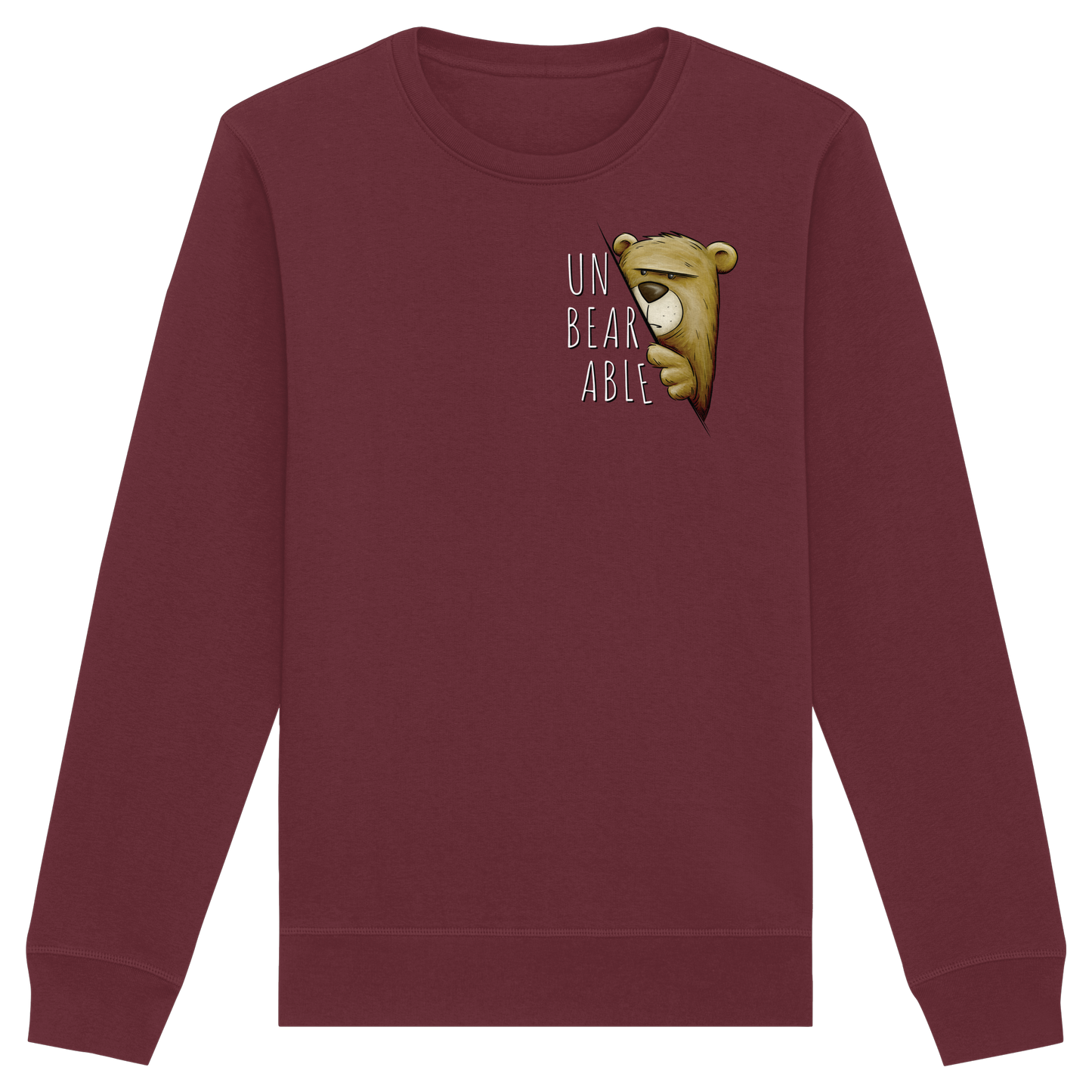 Unbearable – Unerträglich Bär - Organic Basic Unisex Sweatshirt