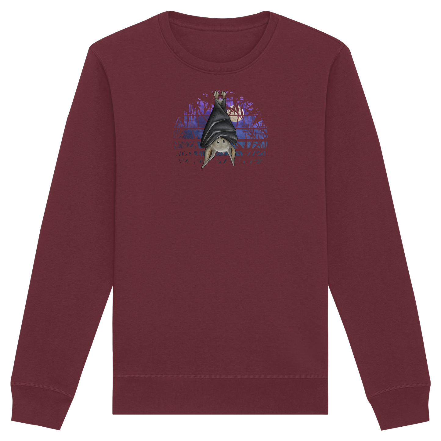 Fledermaus in blauer Nacht - Organic Basic Unisex Sweatshirt