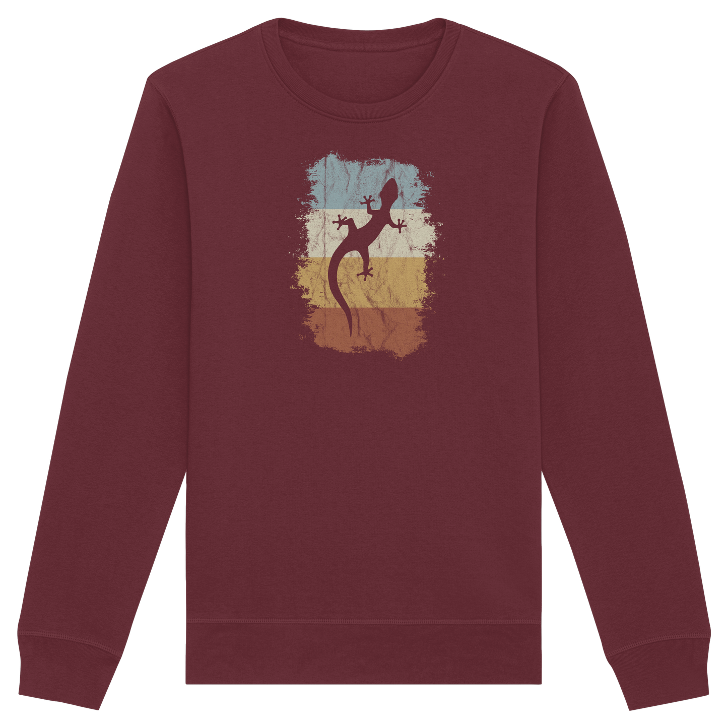 Retro Gecko Salamander Silhouette - Organic Basic Unisex Sweatshirt