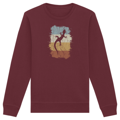 Retro Gecko Salamander Silhouette - Organic Basic Unisex Sweatshirt