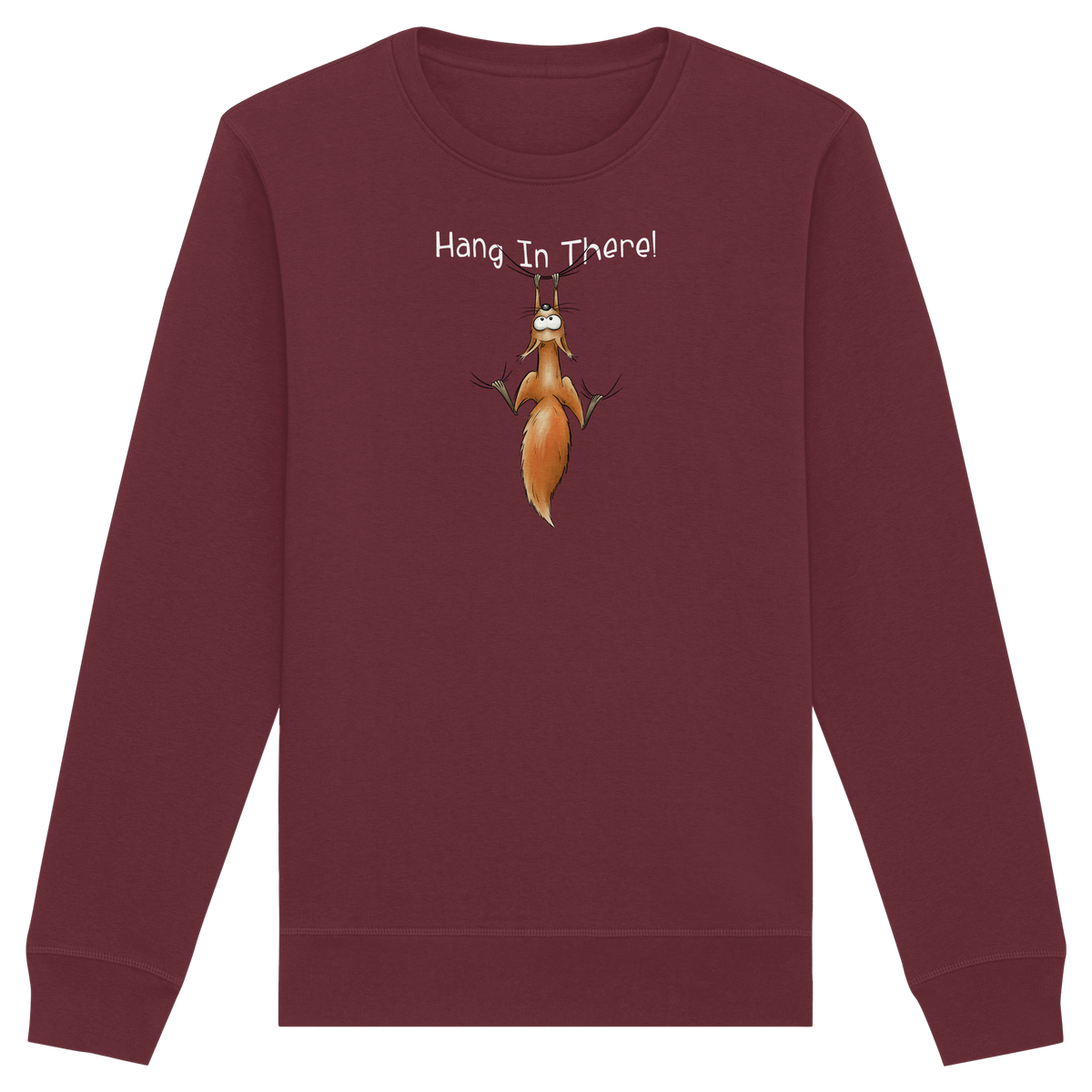 Hang In There | Lässiges Eichhörnchen - Organic Basic Unisex Sweatshirt