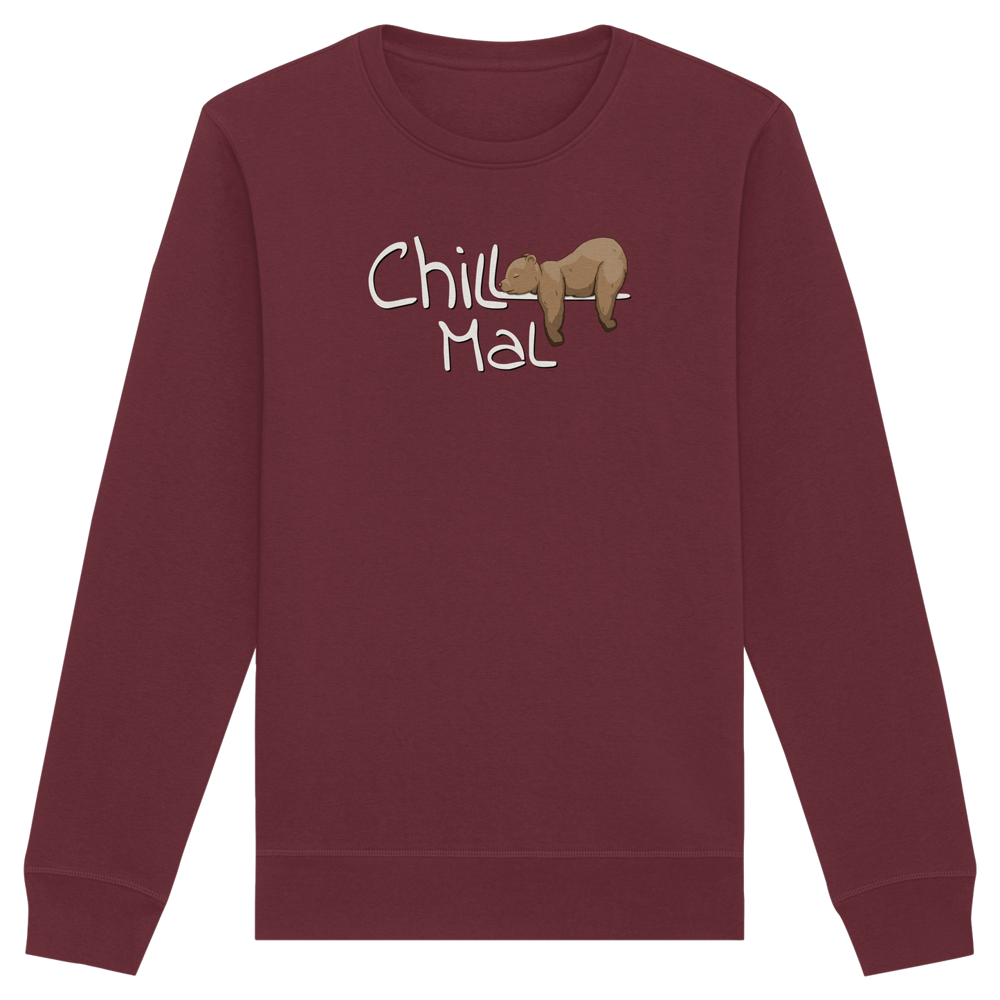 Chill Mal schläfriger Braunbär - Organic Basic Unisex Sweatshirt