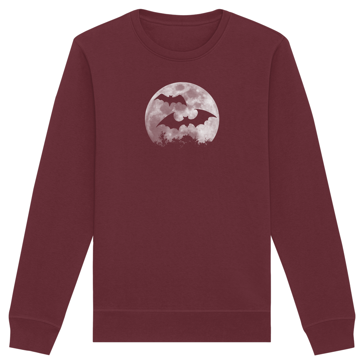 Fledermaus Silhouetten bei Vollmond - Organic Basic Unisex Sweatshirt