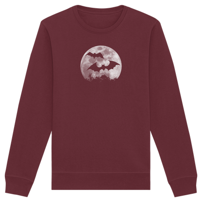 Fledermaus Silhouetten bei Vollmond - Organic Basic Unisex Sweatshirt
