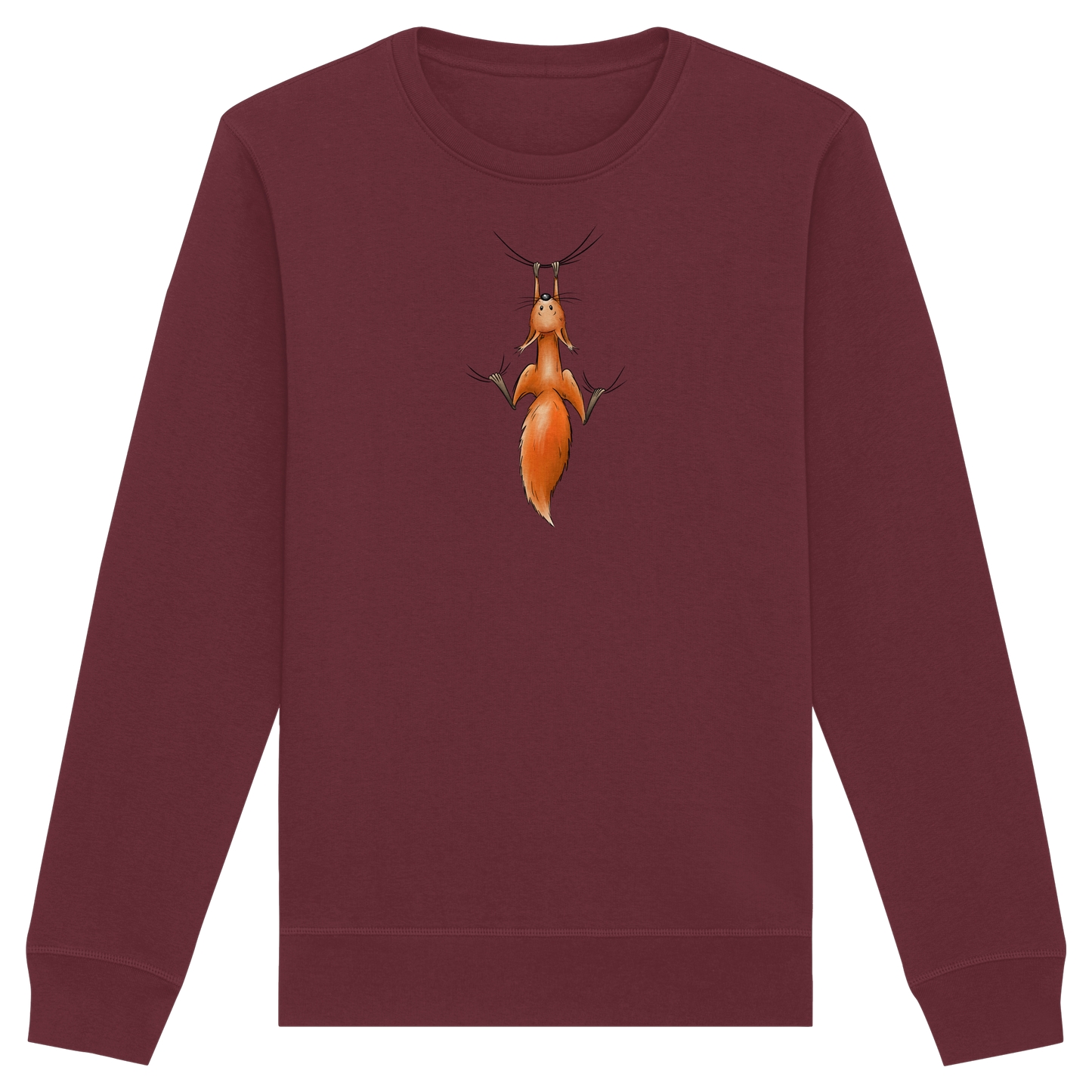 Rotes Eichhörnchen hängt ab - Organic Basic Unisex Sweatshirt