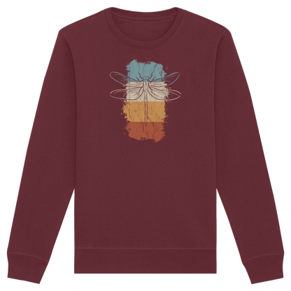 Retro Kunst Libelle | Vintage Dragonfly - Organic Basic Unisex Sweatshirt