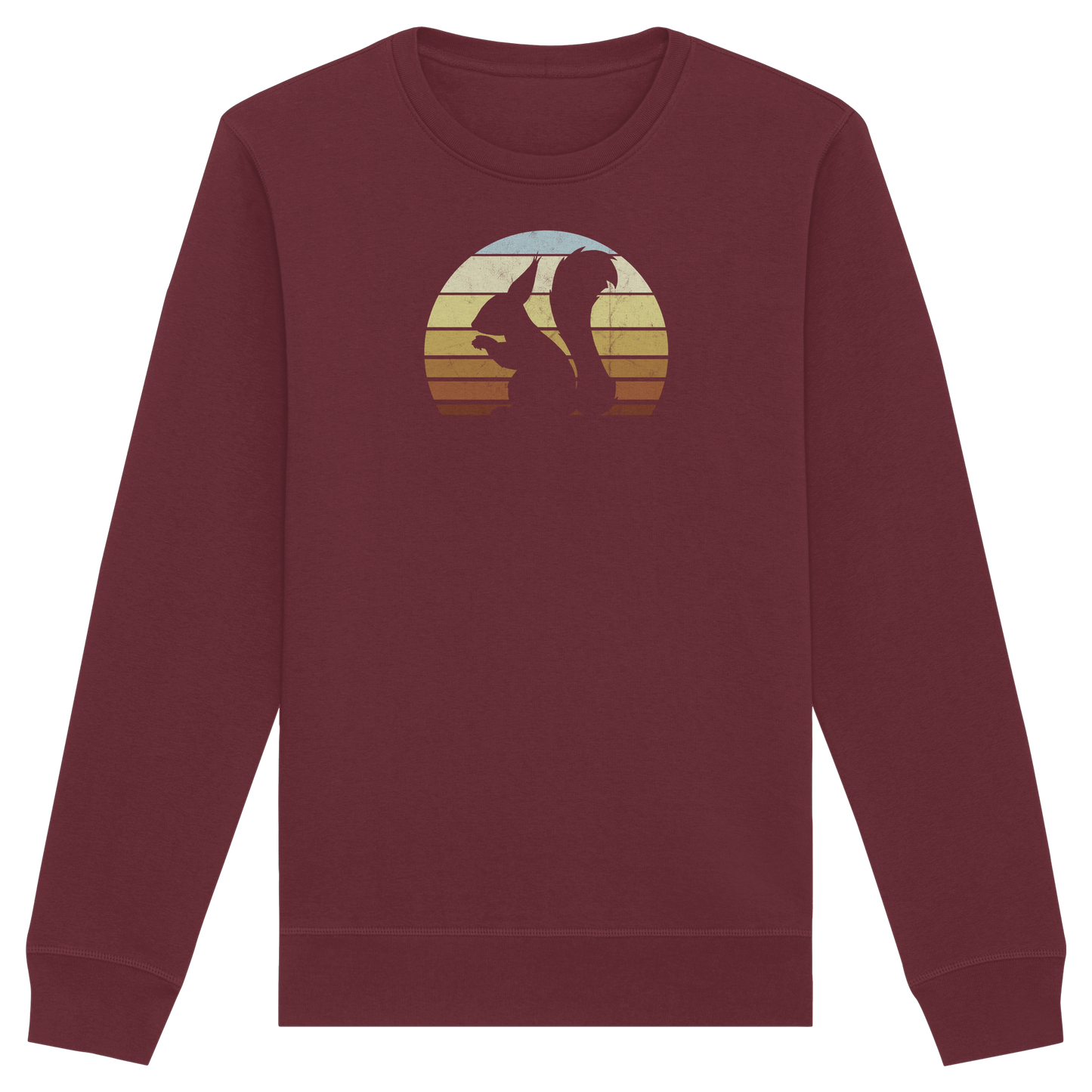 Retro Eichhörnchen Silhouette - Organic Basic Unisex Sweatshirt
