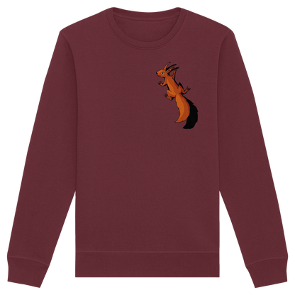 Süßes Eichhörnchen klettert - Organic Basic Unisex Sweatshirt