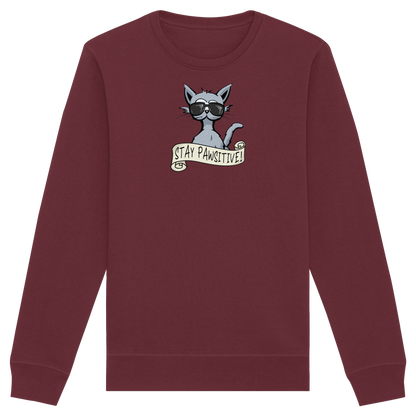 Stay Pawsitive Bleib lässig Hipster Katze - Organic Basic Unisex Sweatshirt