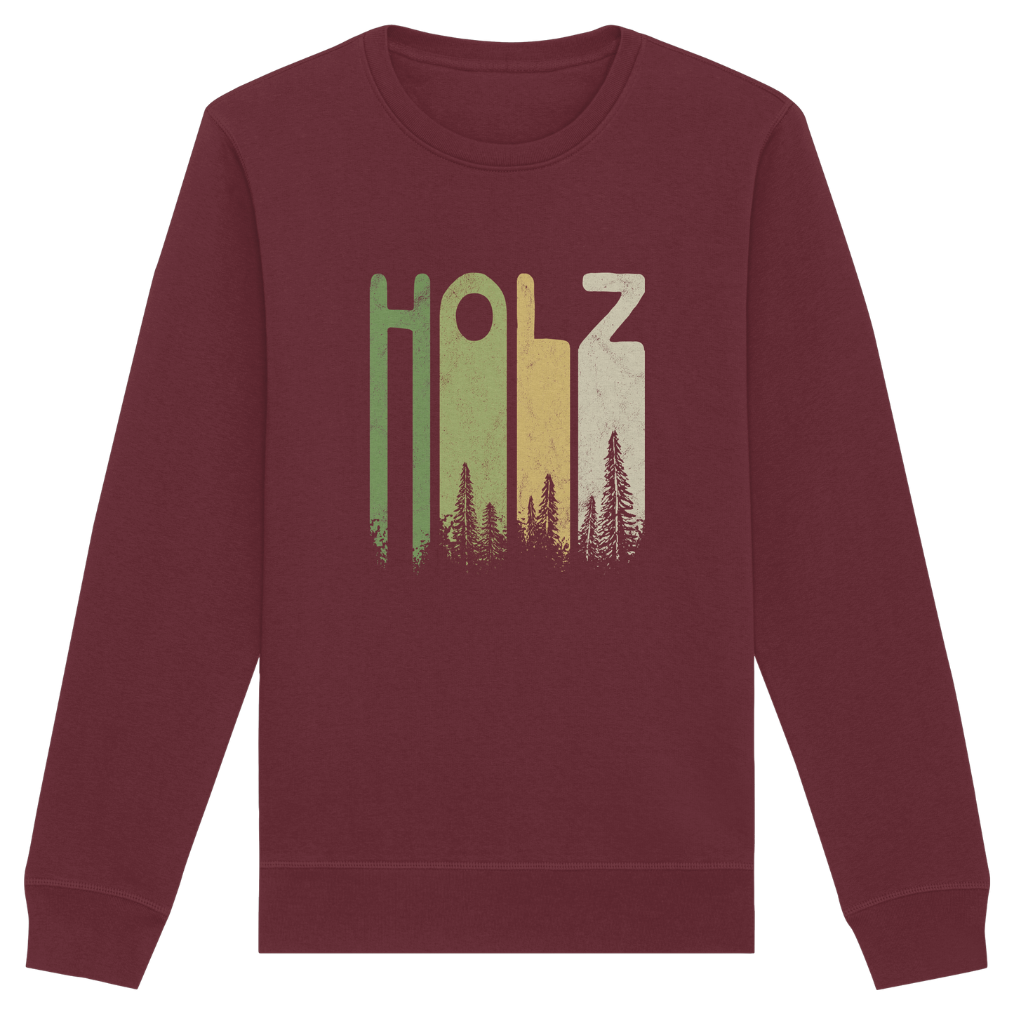 Holz Retro Wald Schriftzug - Organic Basic Unisex Sweatshirt