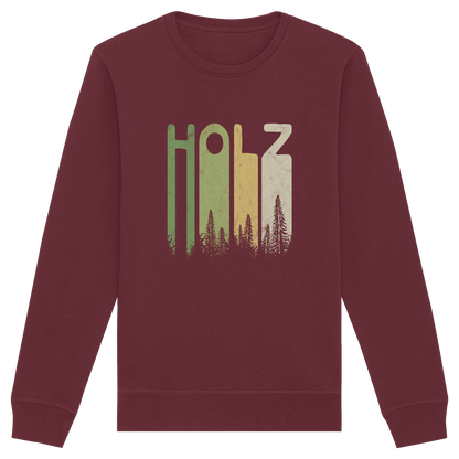 Holz Retro Wald Schriftzug - Organic Basic Unisex Sweatshirt