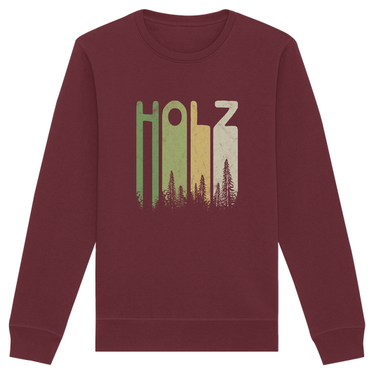Holz Retro Wald Schriftzug - Organic Basic Unisex Sweatshirt