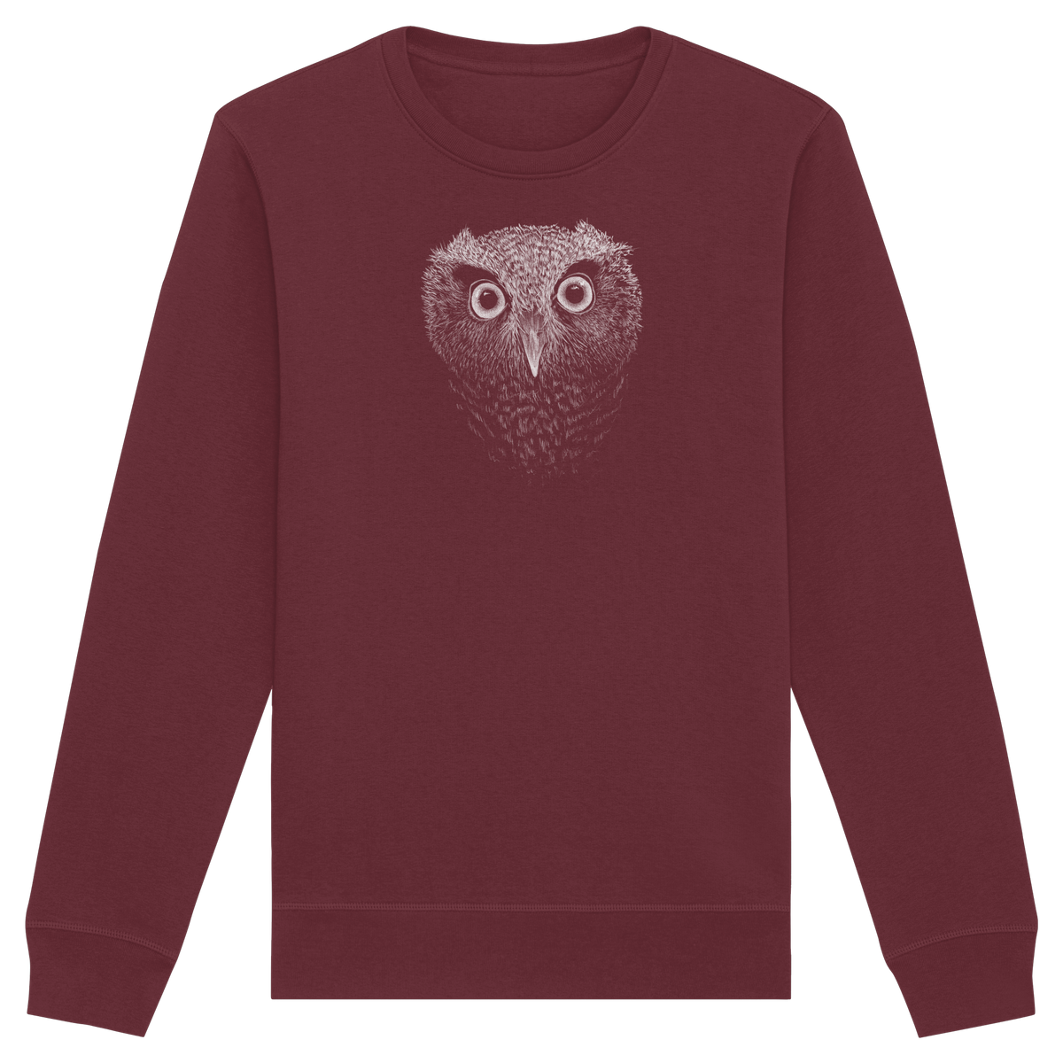 Eule Kritzelkunst Illustration - Organic Basic Unisex Sweatshirt