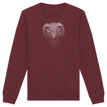 Eule Kritzelkunst Illustration - Organic Basic Unisex Sweatshirt