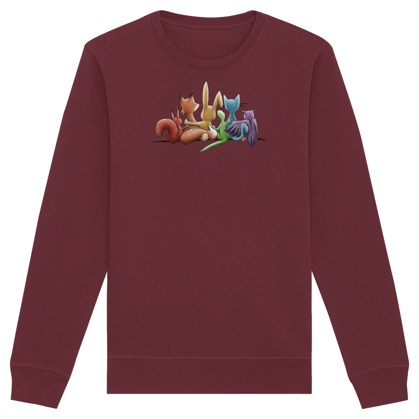 Regenbogen Tiere für Freundschaft, Toleranz und Vielfalt - Organic Basic Unisex Sweatshirt