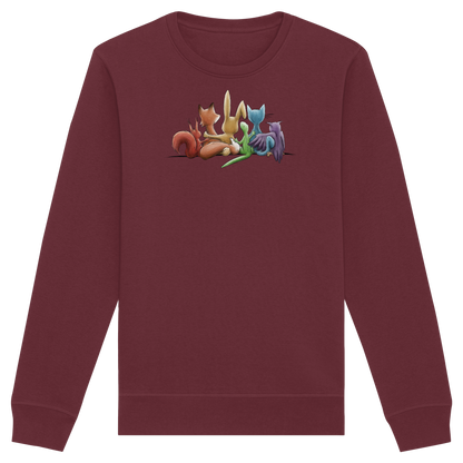 Regenbogen Tiere für Freundschaft, Toleranz und Vielfalt - Organic Basic Unisex Sweatshirt