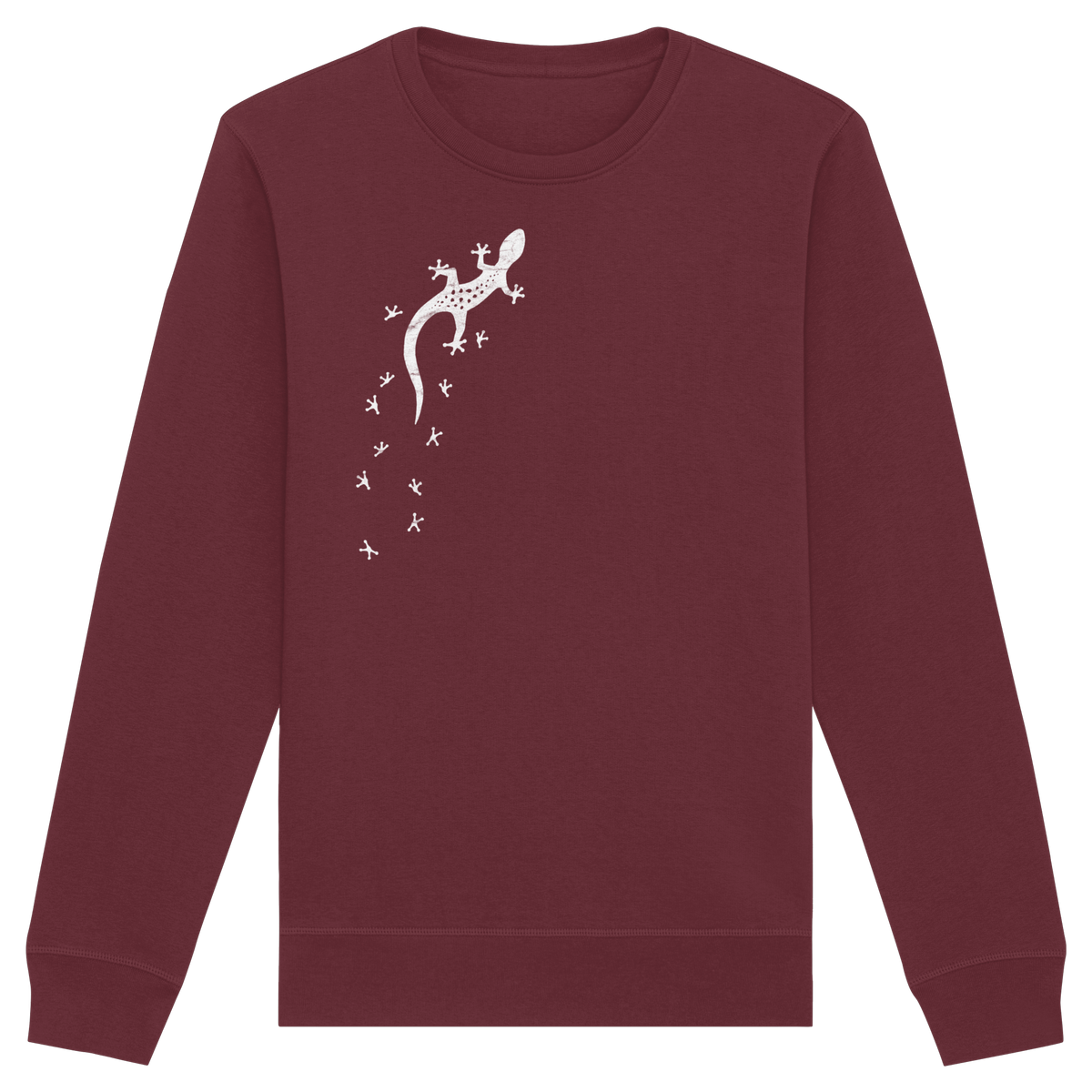 Gecko Eidechse Silhouette hell - Organic Basic Unisex Sweatshirt