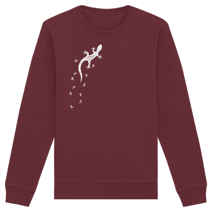 Gecko Eidechse Silhouette hell - Organic Basic Unisex Sweatshirt