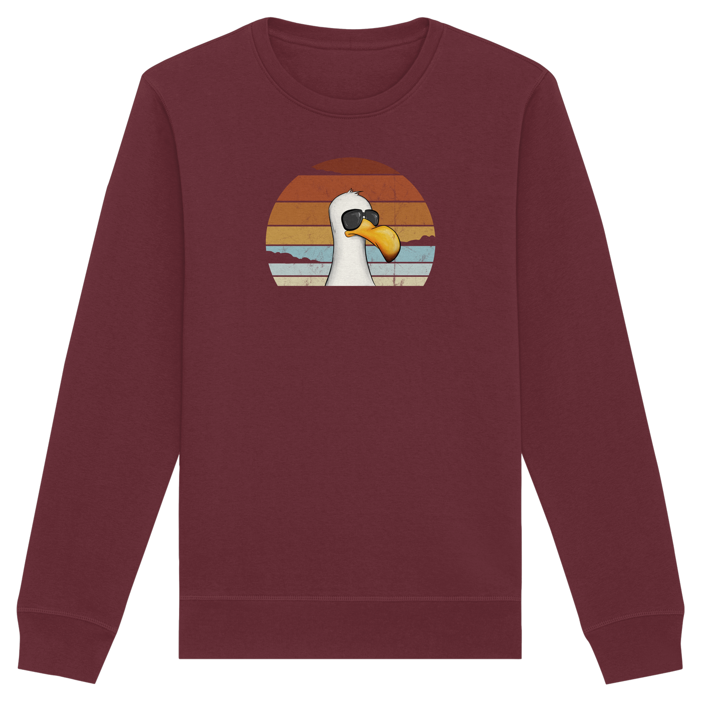 Cool lässige Retro Möwe - Organic Basic Unisex Sweatshirt