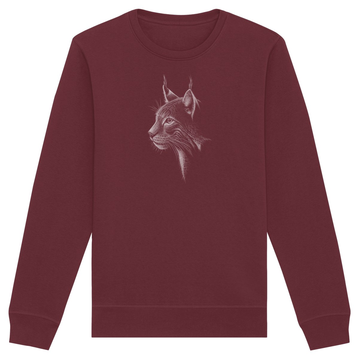 Luchs Kritzelkunst Wildkatze Illustration - Organic Basic Unisex Sweatshirt