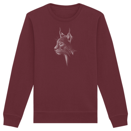 Luchs Kritzelkunst Wildkatze Illustration - Organic Basic Unisex Sweatshirt