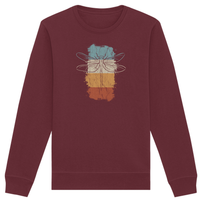Retro Kunst Libelle | Vintage Dragonfly - Organic Basic Unisex Sweatshirt