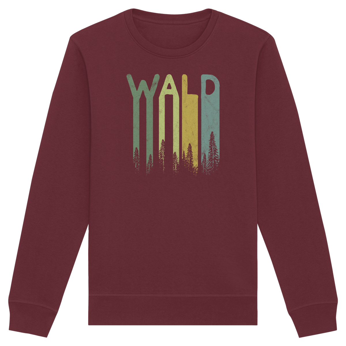 Wald Retro Forst Schriftzug - Organic Basic Unisex Sweatshirt