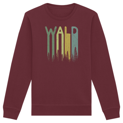 Wald Retro Forst Schriftzug - Organic Basic Unisex Sweatshirt