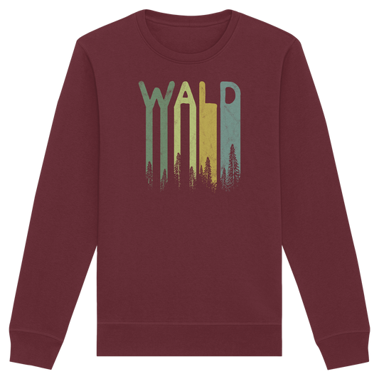 Wald Retro Forst Schriftzug - Organic Basic Unisex Sweatshirt