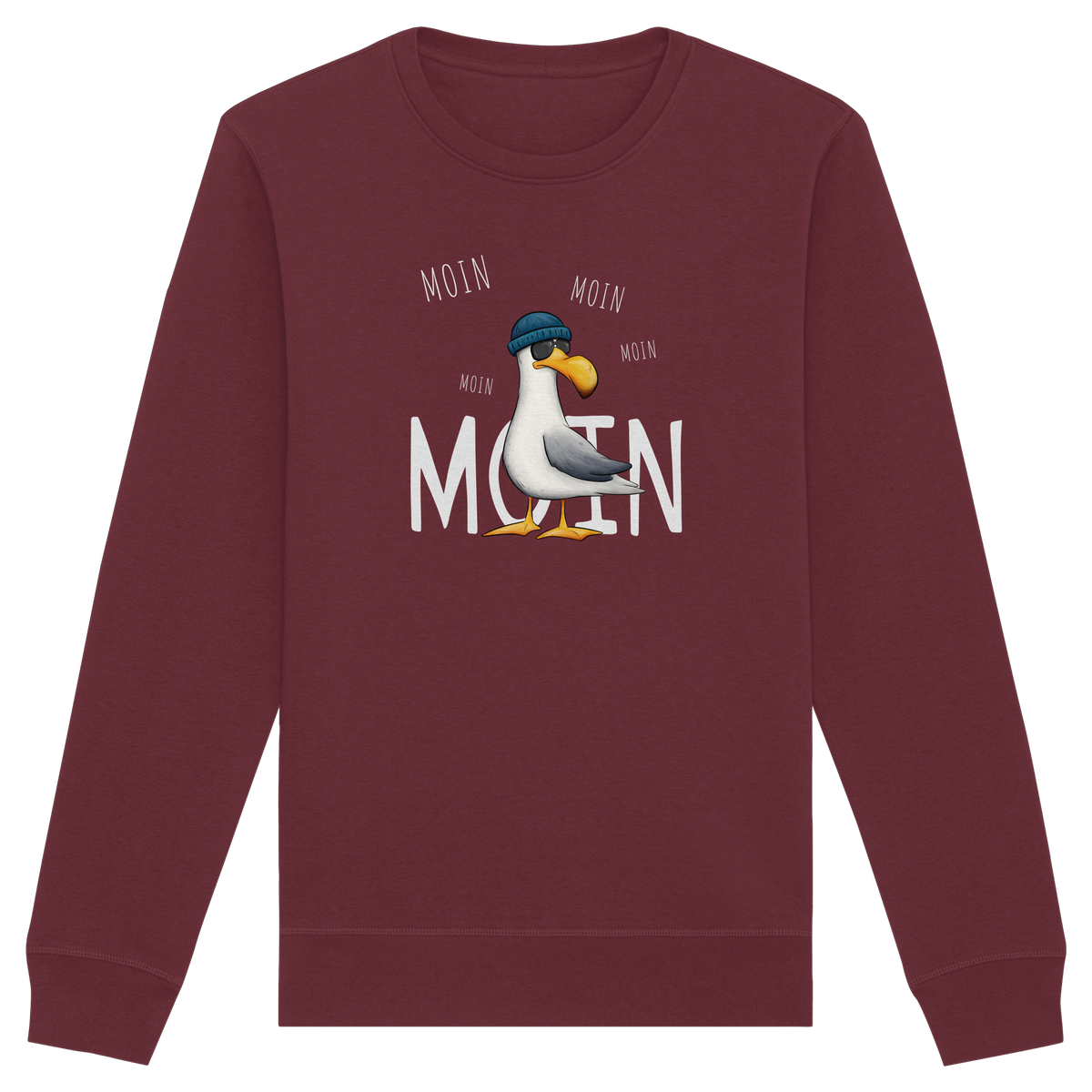 Moin Moin Lässige Hipster Möwe  - Organic Basic Unisex Sweatshirt