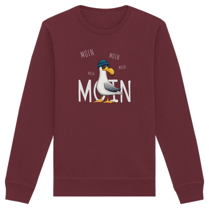 Moin Moin Lässige Hipster Möwe  - Organic Basic Unisex Sweatshirt