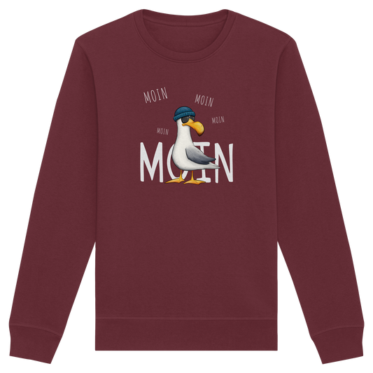 Moin Moin Lässige Hipster Möwe  - Organic Basic Unisex Sweatshirt