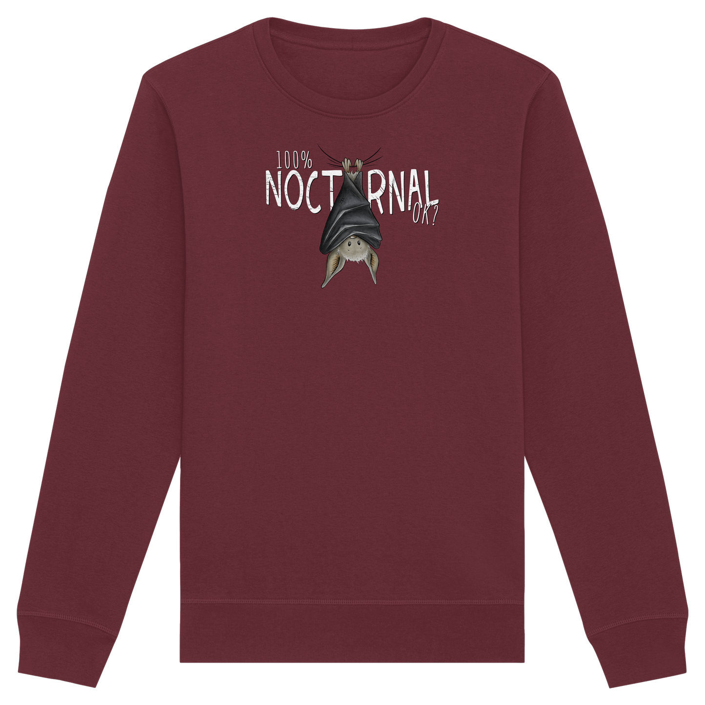 100% nachtaktive Fledermaus - Organic Basic Unisex Sweatshirt