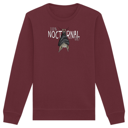 100% nachtaktive Fledermaus - Organic Basic Unisex Sweatshirt