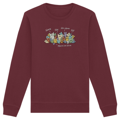 Nope, Nee, Nö Katzen - Organic Basic Unisex Sweatshirt