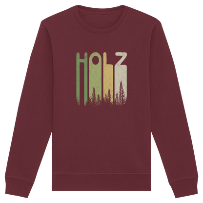 Holz Retro Wald Schriftzug - Organic Basic Unisex Sweatshirt