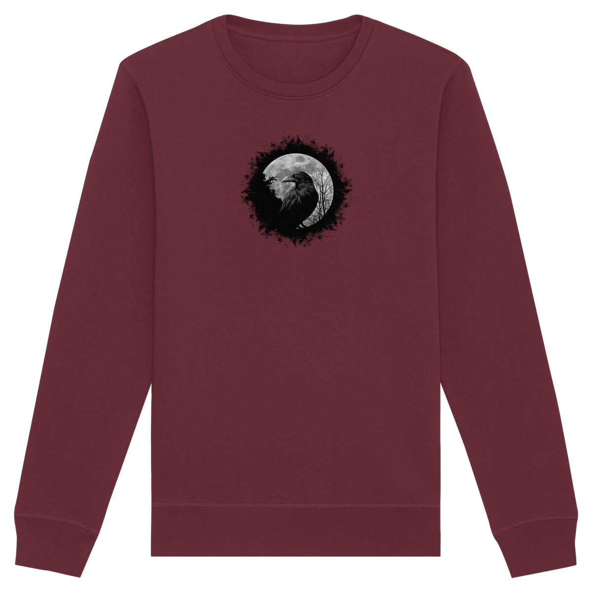 Schwarzer Rabe bei Vollmond  - Organic Basic Unisex Sweatshirt