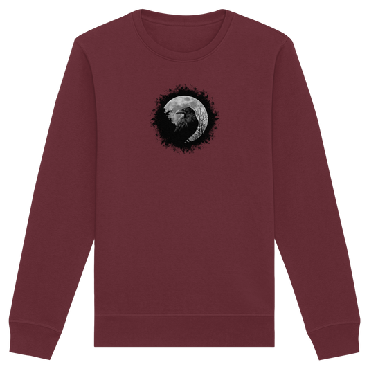 Schwarzer Rabe bei Vollmond  - Organic Basic Unisex Sweatshirt