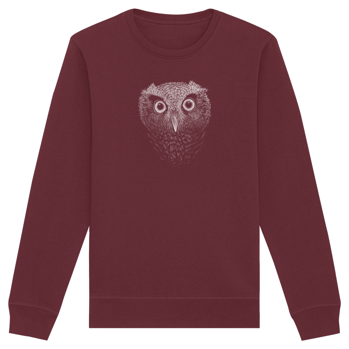 Eule Kritzelkunst Illustration - Organic Basic Unisex Sweatshirt