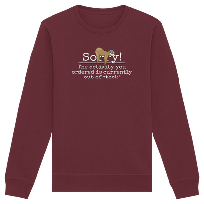 No-Activity Faultier - Organic Basic Unisex Sweatshirt
