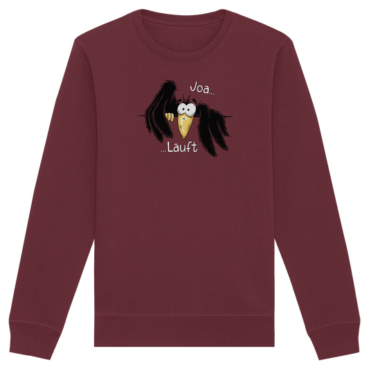 Joa Läuft Krähe gechillter Rabe - Organic Basic Unisex Sweatshirt