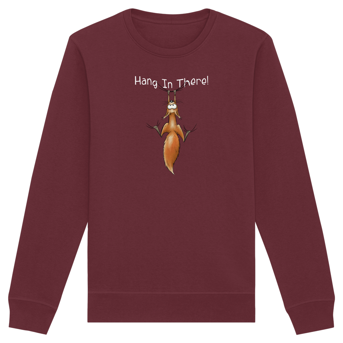 Hang In There | Lässiges Eichhörnchen - Organic Basic Unisex Sweatshirt