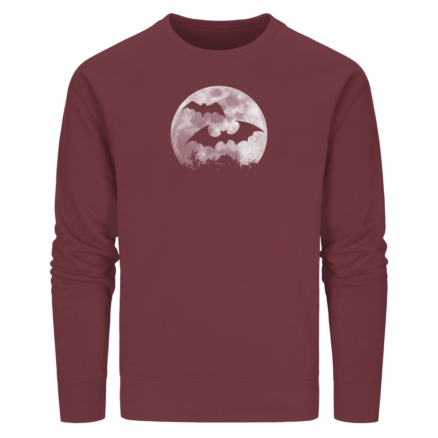 Fledermaus Silhouetten bei Vollmond - Organic Basic Unisex Sweatshirt