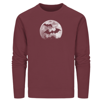 Fledermaus Silhouetten bei Vollmond - Organic Basic Unisex Sweatshirt