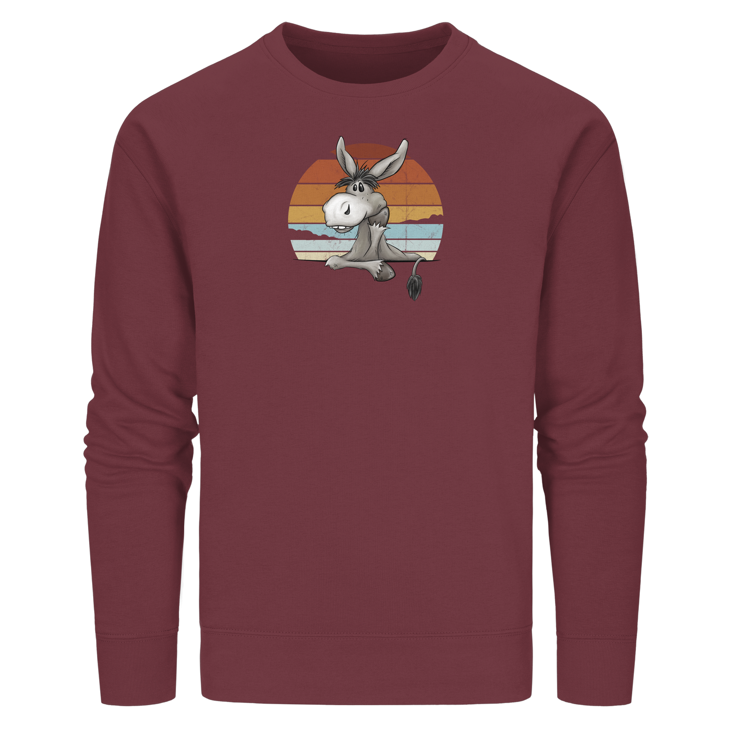 Lässiges Maultier Retro Esel - Organic Basic Unisex Sweatshirt