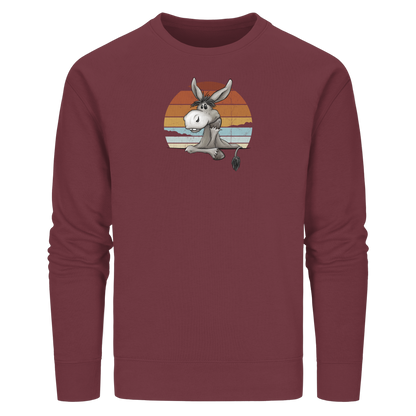 Lässiges Maultier Retro Esel - Organic Basic Unisex Sweatshirt