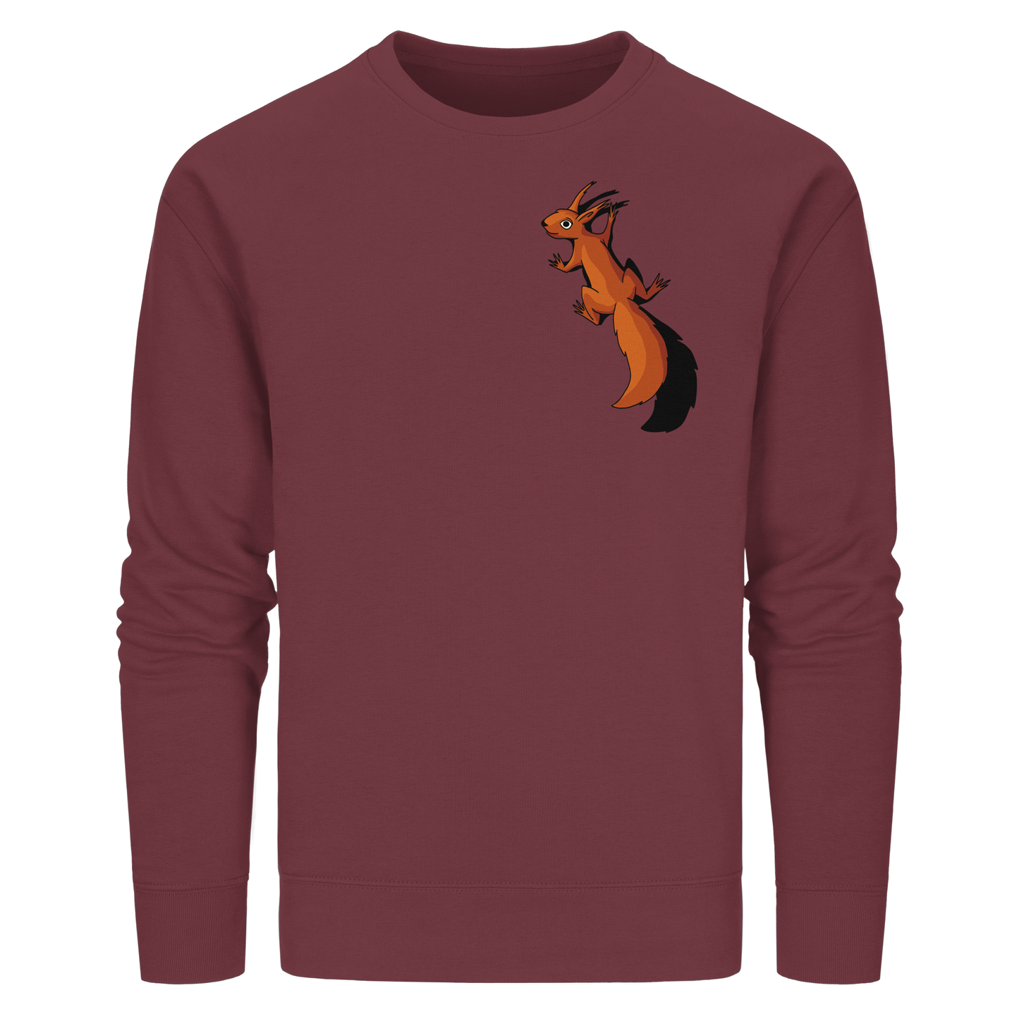 Süßes Eichhörnchen klettert - Organic Basic Unisex Sweatshirt