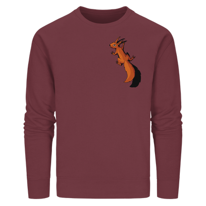 Süßes Eichhörnchen klettert - Organic Basic Unisex Sweatshirt