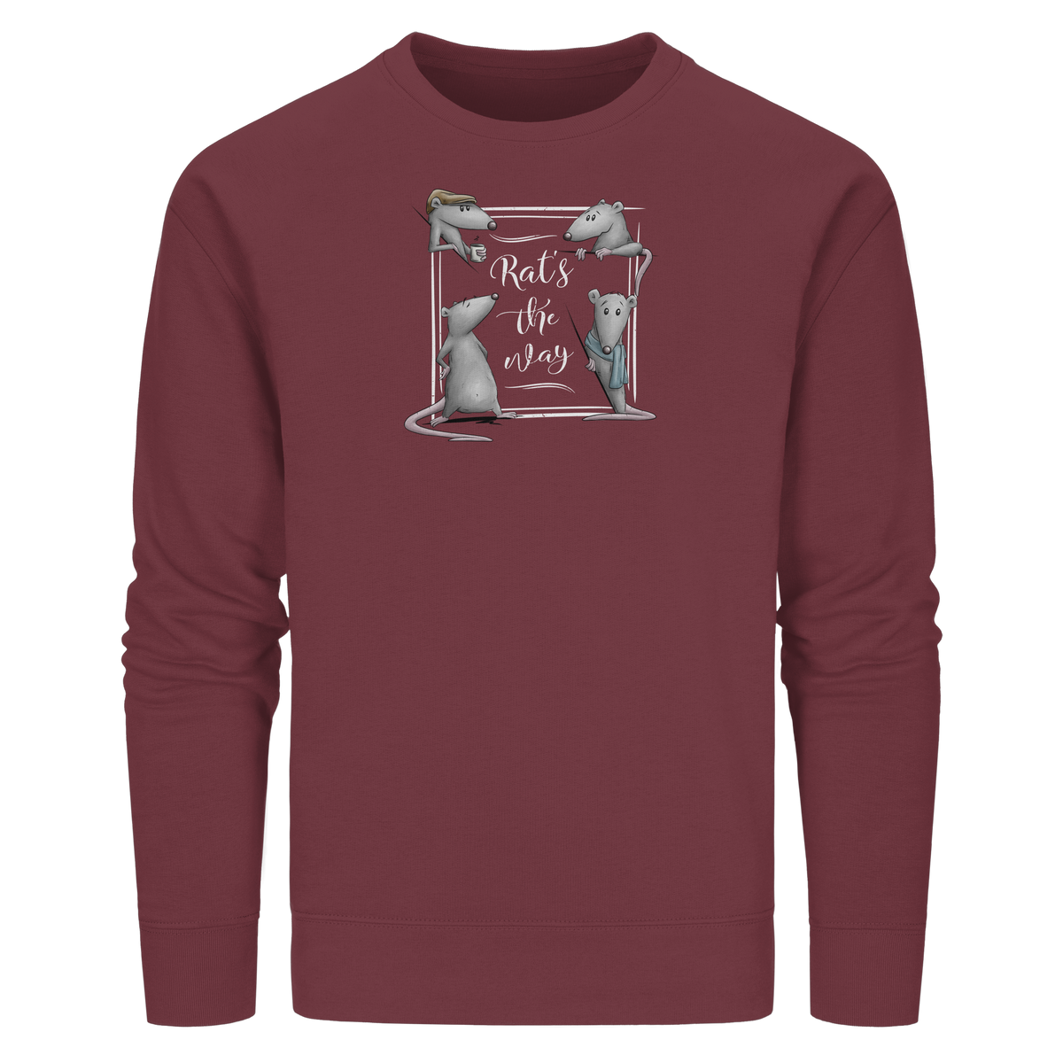 Rat’s The Way Kaffeehaus Ratten - Organic Basic Unisex Sweatshirt